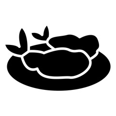 Tempura icon in glyph style