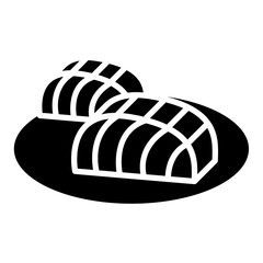 Sashimi icon in glyph style