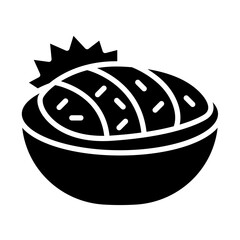 Curry icon in glyph style