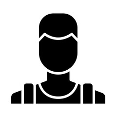 Tourist icon in glyph style