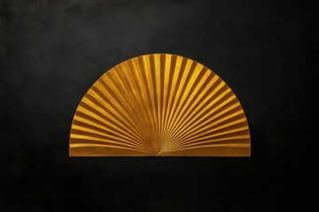 Golden fan shape radiates elegance with intricate patterns again