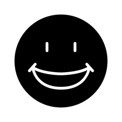 Happy icon in glyph style