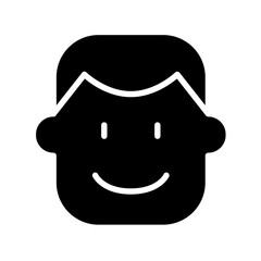 Man icon in glyph style