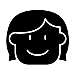 Woman icon in glyph style