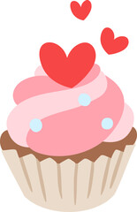 heart cupcake