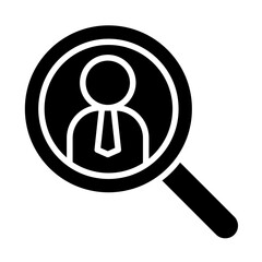 Recruitment icon in glyph style