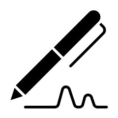 Signature icon in glyph style