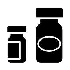 Medication icon in glyph style