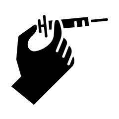 Obraz premium Botox injection icon in glyph style