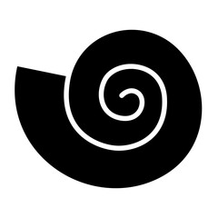Snail icon in glyph style