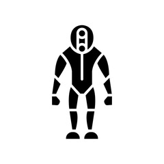 Robot icon in glyph style