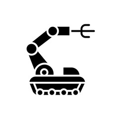 Robot icon in glyph style