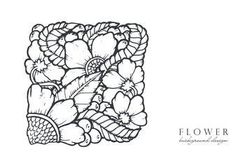 Black and White Zentangle Floral Pattern – Intricate Hand-Drawn Design for Coloring Books, Wall Art, and More