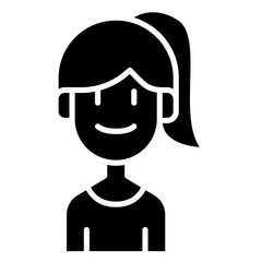 Woman icon in glyph style