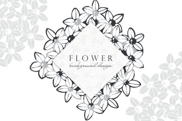Black and White Floral Background with Space for Text – Elegant Design for Modern Projects