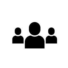 People icon in glyph style