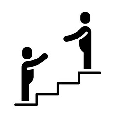 Helping icon in glyph style