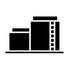 Oil tank icon in glyph style