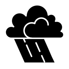 Rain icon in glyph style