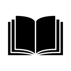 Open Book icon in glyph style