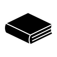 Book icon in glyph style