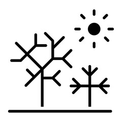 Dry icon in glyph style