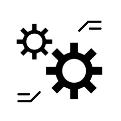 machine icon in glyph style