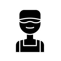 Mechanic icon in glyph style