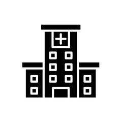 Hospital icon in glyph style
