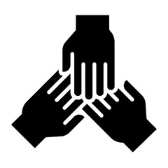 Teamwork icon in glyph style