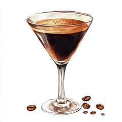 rich espresso martini in stylish glass, showcasing coffee and espresso flavors, perfect for cocktail lovers. Enjoy blend of coffee and spirits