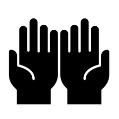 Pray icon in glyph style