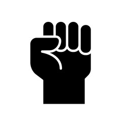 Fist icon in glyph style