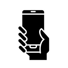 Smartphone icon in glyph style
