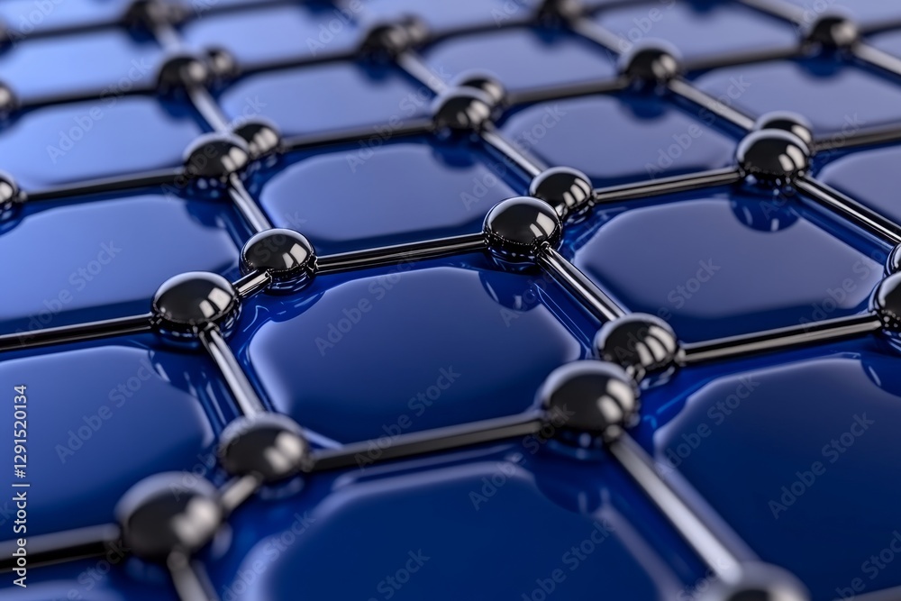 Aufkleber The structure of the network connection of points and lines Data technology Digital background 3D rendering