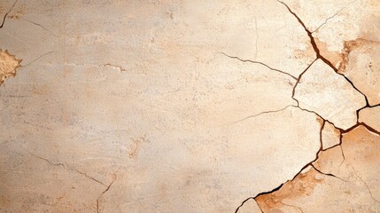 Obraz premium Cracked wall featuring a small clock emphasizing time’s passage in an urban environment with rustic charm
