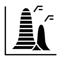 Graph icon in glyph style