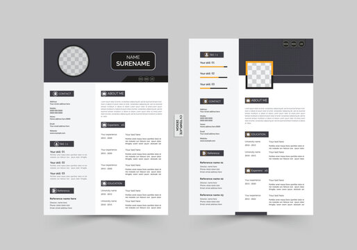 Modern CV template  layout