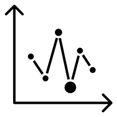 Graph icon in glyph style