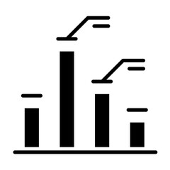 Graph icon in glyph style