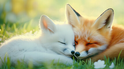 Little Foxes on the Grass