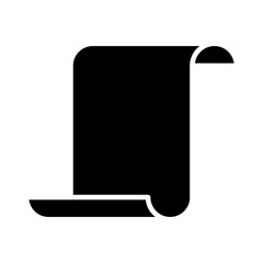 Paper icon in glyph style