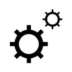 Gear, Cog icon in glyph style