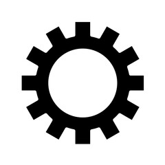 Gear, Cog icon in glyph style