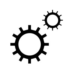 Gear, Cog icon in glyph style