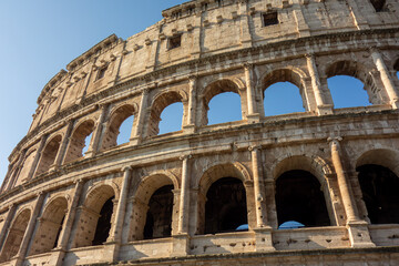 The Colosseum in Rome, Italy. The Amphitheatre is one of Rome's most popular tourist attractions