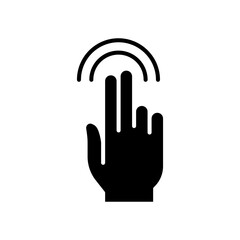 Double tap icon in glyph style