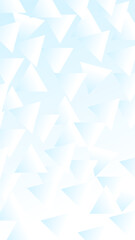 Gradient light blue clean vertical background with triangular geometric ornament. Vector illustration. Suitable for wallpapers, presentations, web, etc.