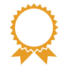Minimalist Award Ribbon Icon Design.