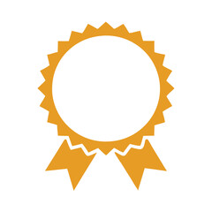 Minimalist Award Ribbon Icon Design.